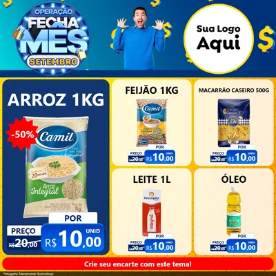 Modelo de Rede Social para Feed Facebook com o tema Operação Fecha Mês Setembro para Supermercado