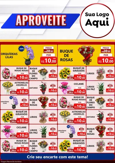 Modelo de Encarte para Encarte A4 Vertical com o tema Aproveite para Floricultura e jardim