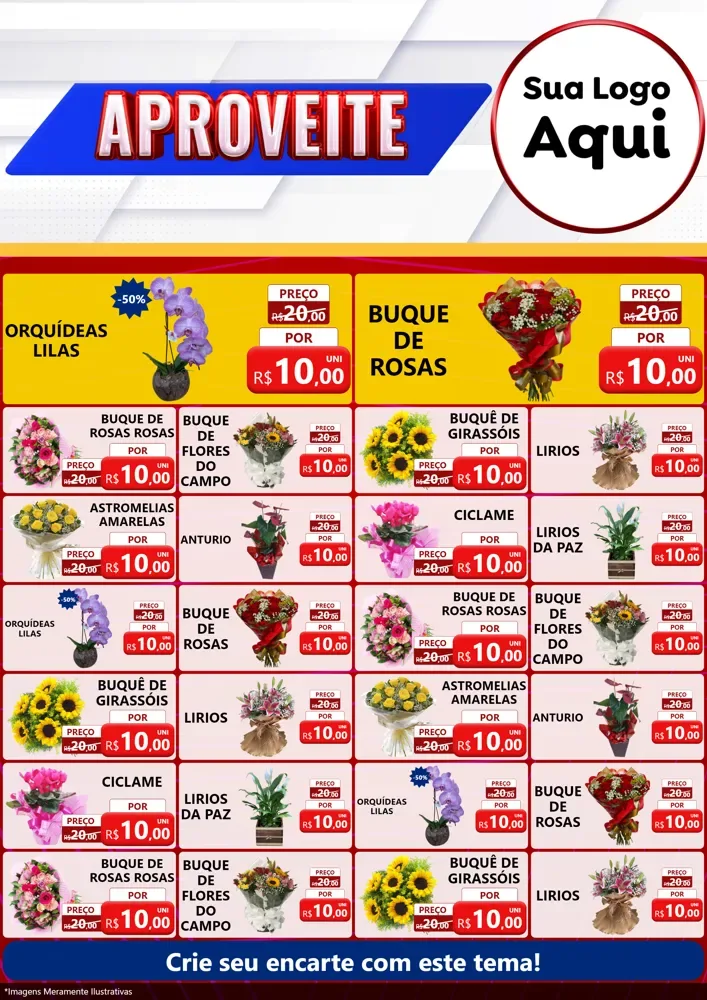 Modelo de Encarte para Encarte A4 Vertical com o tema Aproveite para Floricultura e jardim