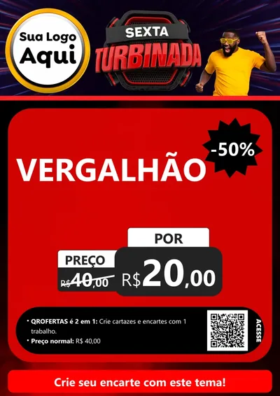 Modelo de Cartaz para Cartaz A4 Vertical com o tema Sexta Turbinada para Ferragens