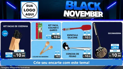 Modelo de TV para TV Horizontal com o tema Black November para Utilidades Domésticas