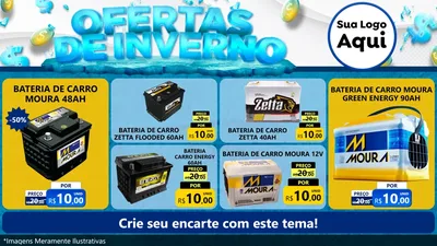 Modelo de TV para TV Horizontal com o tema Ofertas de Inverno para Baterias Elétricas