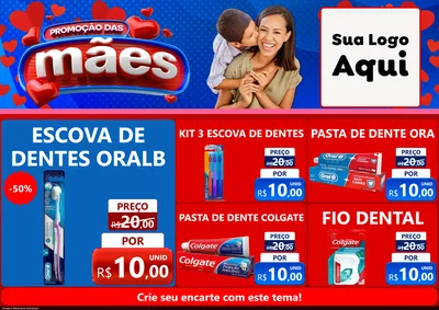 Modelo de Encarte para Encarte A4 Horizontal com o tema Promoção das Mães para Higiene Pessoal