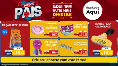 Modelo de TV para TV Horizontal com o tema Dia dos Pais para Pet Shop