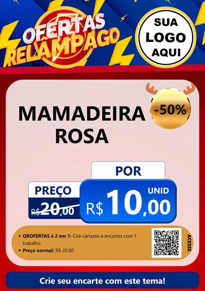 Modelo de Cartaz para Cartaz A4 Vertical com o tema Ofertas Relâmpago para Bebês