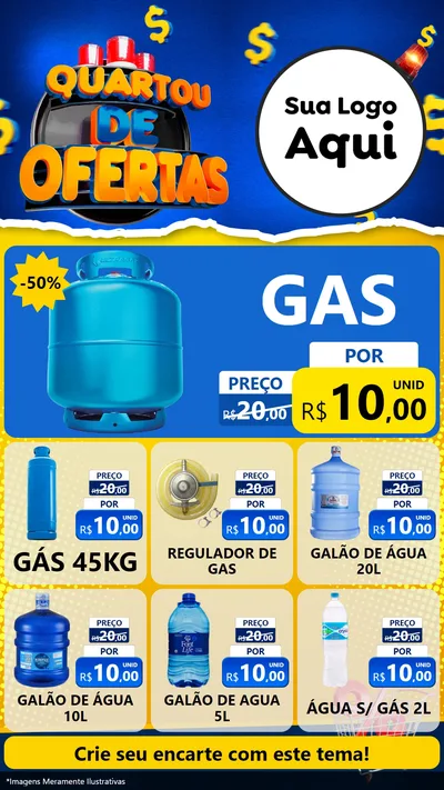 Modelo de Rede Social para Stories com o tema Quartou de Ofertas para Água e gás
