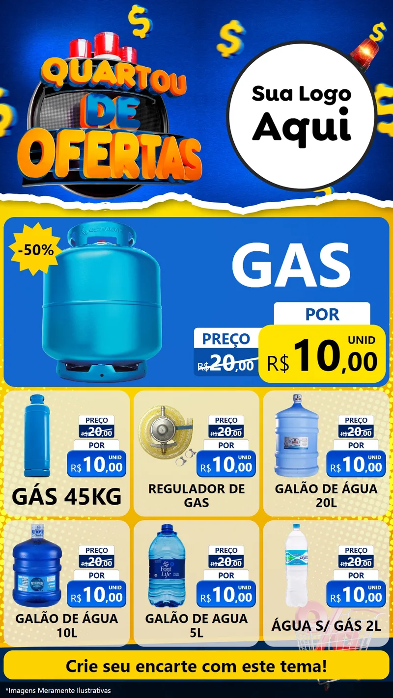 Modelo de Rede Social para Stories com o tema Quartou de Ofertas para Água e gás