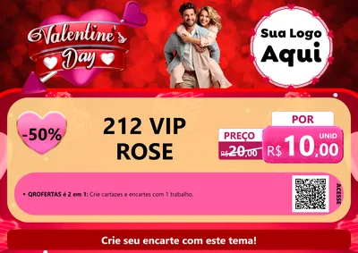 Modelo de Cartaz para Cartaz A4 Horizontal com o tema Valentine's Day para Perfumes