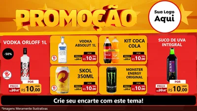 Modelo de TV para TV Horizontal com o tema Promoção para Distribuidora de bebidas