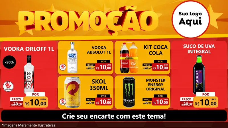 Modelo de TV para TV Horizontal com o tema Promoção para Distribuidora de bebidas