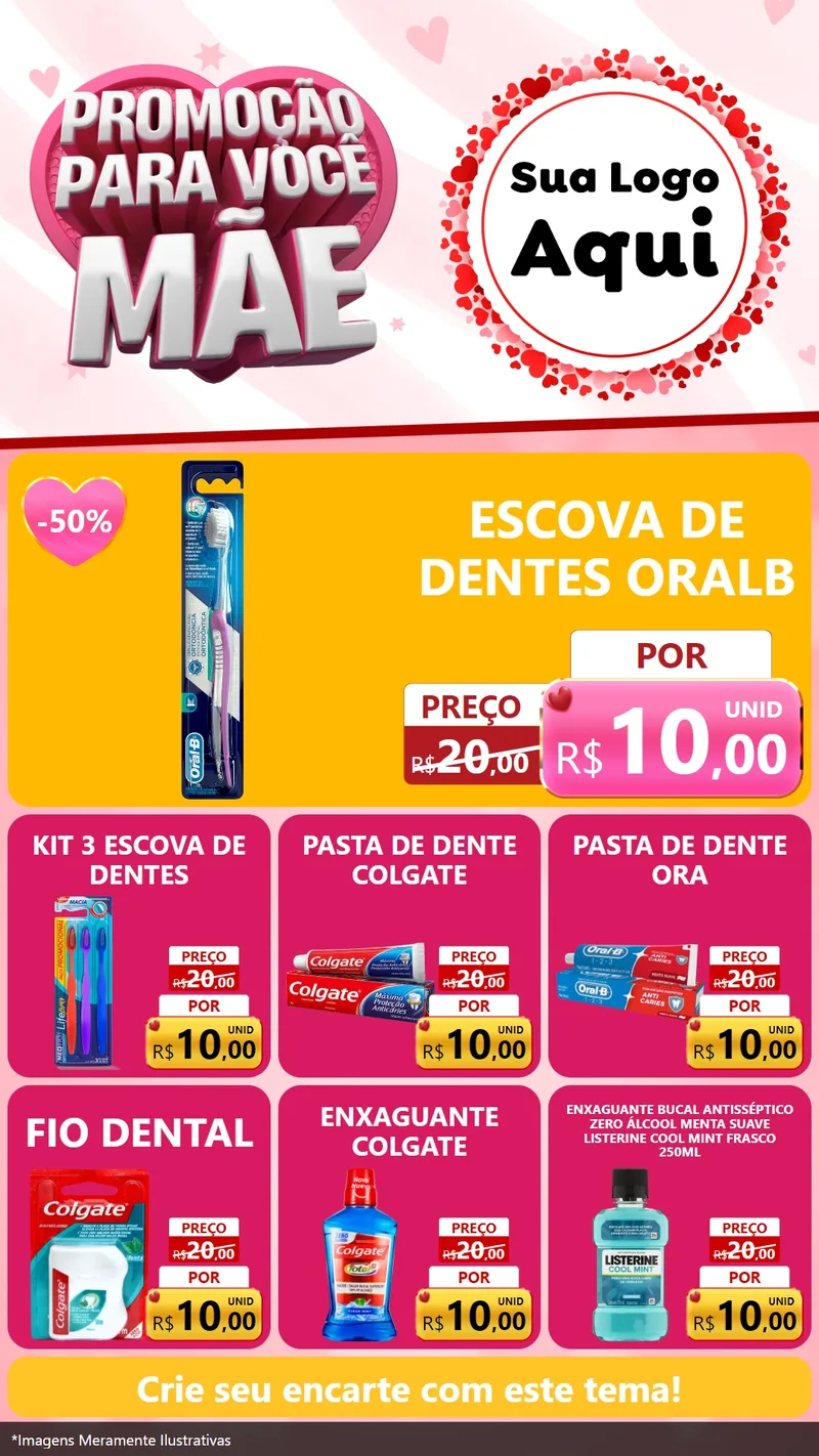 Modelo de Rede Social para Stories com o tema Promoção Para Você Mãe para Higiene Pessoal