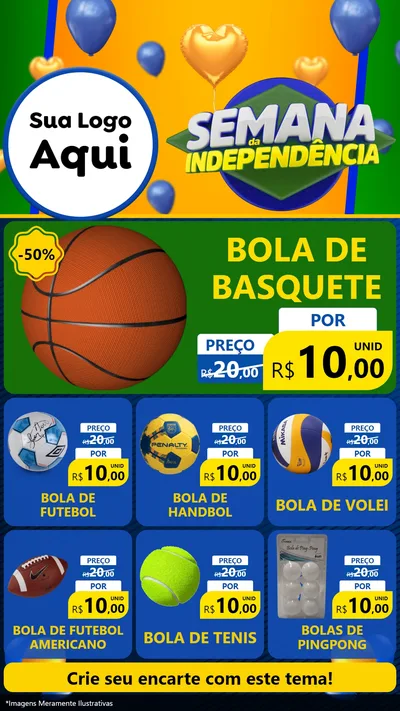 Modelo de Rede Social para Stories com o tema Semana da Independência para Artigos Esportivos