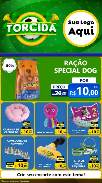 Modelo de Rede Social para Stories com o tema Torcida para Pet Shop