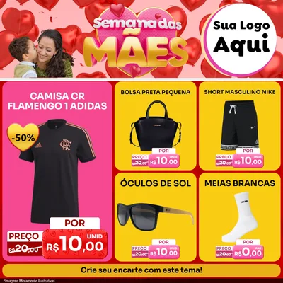 Modelo de Rede Social para Feed Facebook com o tema Semana Das Mães para Roupas e acessórios