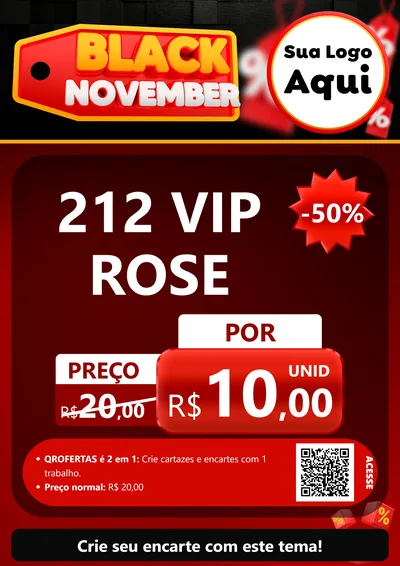 Modelo de Cartaz para Cartaz A4 Vertical com o tema Black November para Perfumes