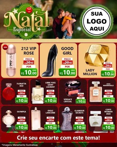 Modelo de Rede Social para Feed Instagram com o tema Natal Especial para Perfumes