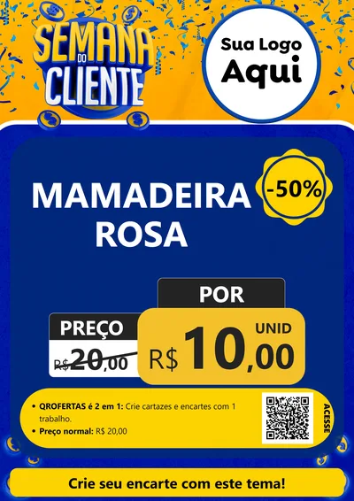 Modelo de Cartaz para Cartaz A4 Vertical com o tema Semana do Cliente para Bebês