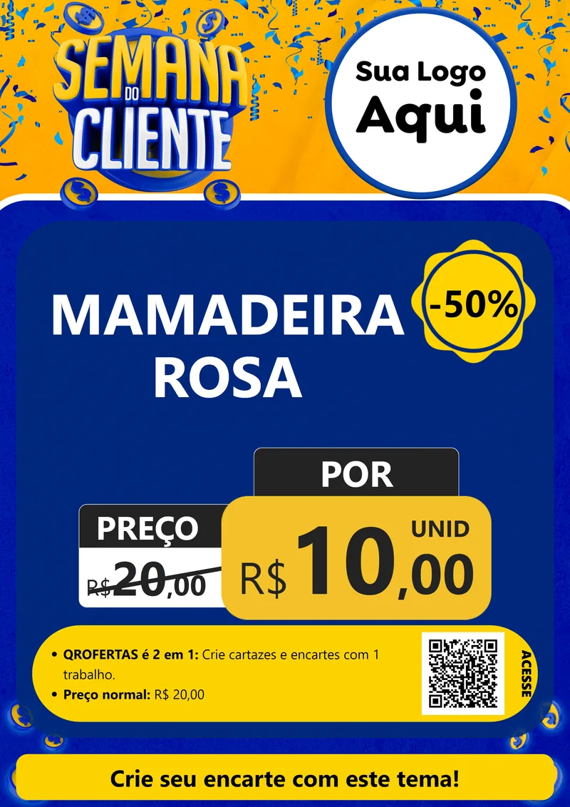 Modelo de Cartaz para Cartaz A4 Vertical com o tema Semana do Cliente para Bebês