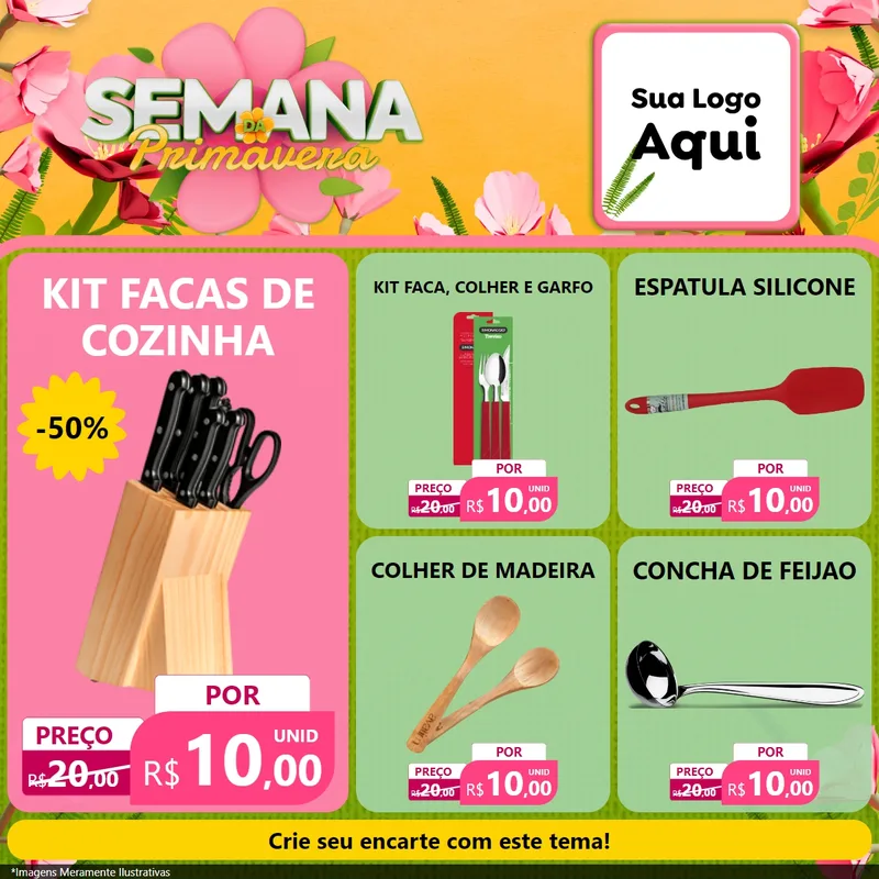 Modelo de Rede Social para Feed Facebook com o tema Semana da Primavera para Utilidades Domésticas