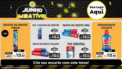 Modelo de TV para TV Horizontal com o tema Junho Imbatível para Higiene Pessoal