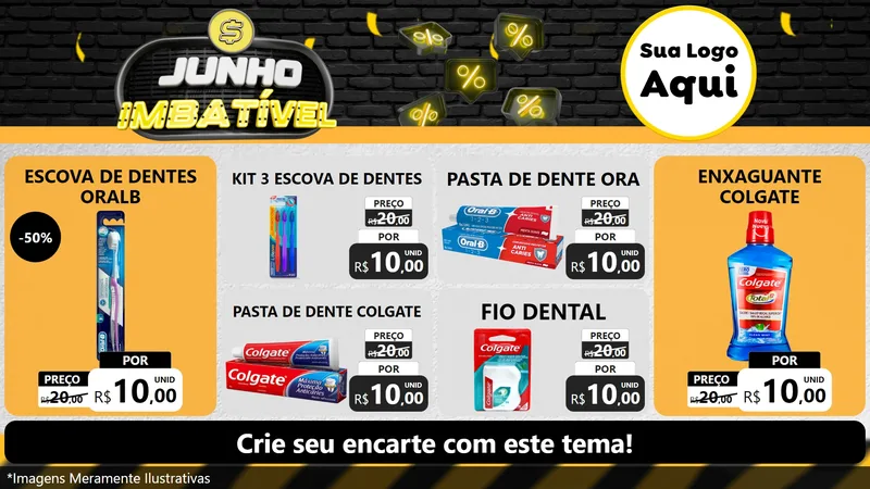 Modelo de TV para TV Horizontal com o tema Junho Imbatível para Higiene Pessoal