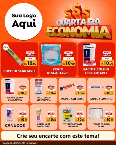 Modelo de Rede Social para Feed Instagram com o tema Quarta da Economia para Embalagens