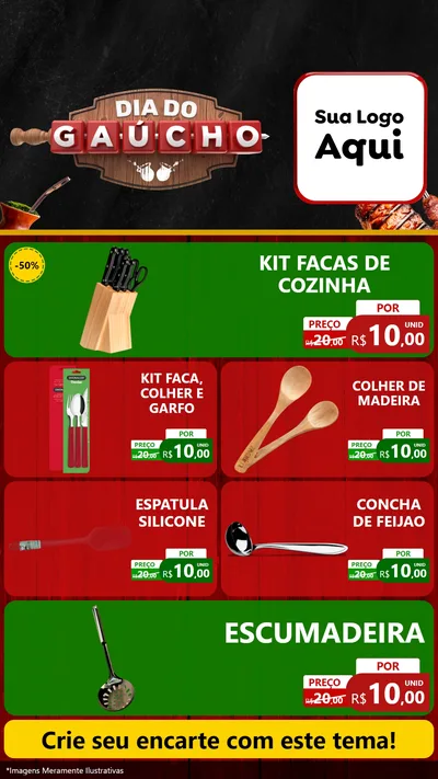 Modelo de TV para TV Vertical com o tema Dia do Gaúcho para Utilidades Domésticas