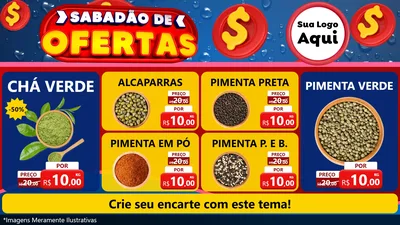 Modelo de TV para TV Horizontal com o tema Sabadão de Ofertas para Produtos Naturais