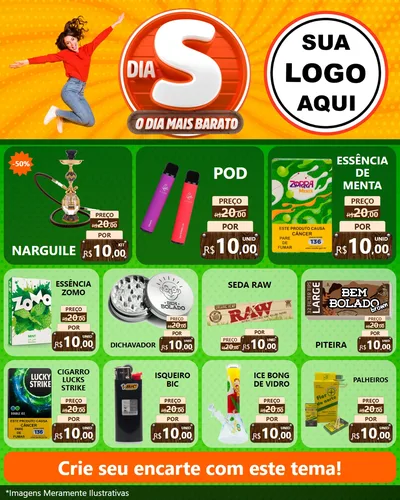 Modelo de Rede Social para Feed Instagram com o tema Dia S - O Dia Mais Barato para Tabacaria