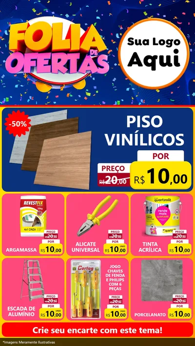 Modelo de Rede Social para Stories com o tema Folia de Ofertas para Material para Construção