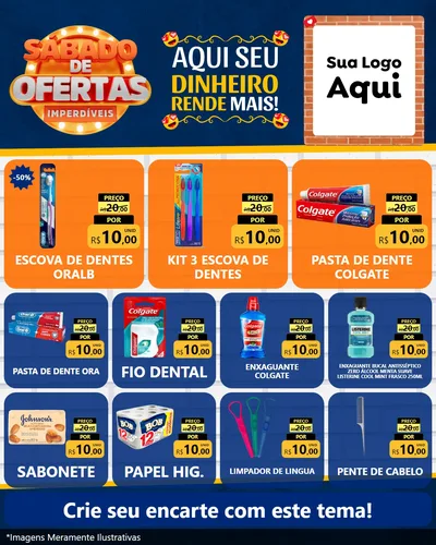 Modelo de Rede Social para Feed Instagram com o tema Sábado de Ofertas Imperdíveis para Higiene Pessoal