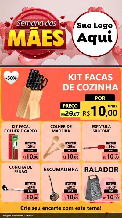 Modelo de Rede Social para Stories com o tema Semana das Mães para Utilidades Domésticas