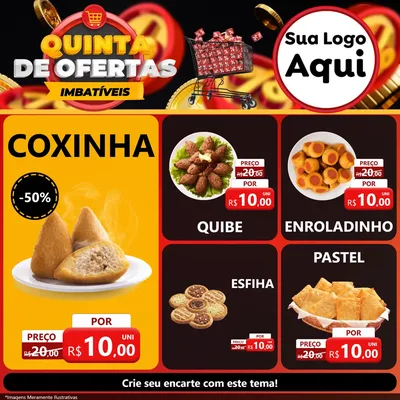 Modelo de Rede Social para Feed Facebook com o tema Quinta de Ofertas Imbatíveis para Salgadaria