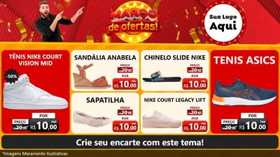 Modelo de TV para TV Horizontal com o tema Março de Ofertas! para Calçados