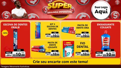 Modelo de TV para TV Horizontal com o tema Super Segunda Imperdível para Higiene Pessoal