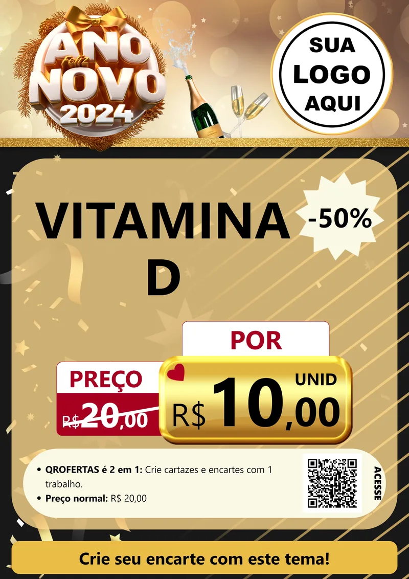 Modelo de Cartaz para Cartaz A4 Vertical com o tema Feliz Ano Novo 2027 para Farmácia