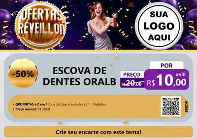 Modelo de Cartaz para Cartaz A4 Horizontal com o tema Ofertas de Réveillon para Higiene Pessoal