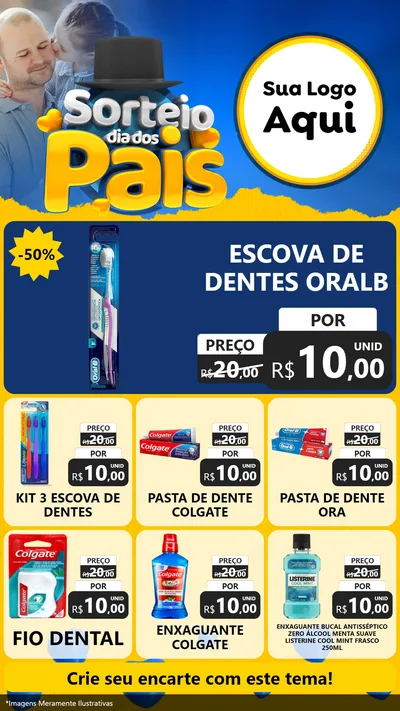 Modelo de Rede Social para Stories com o tema Sorteio Dia Dos Pais para Higiene Pessoal