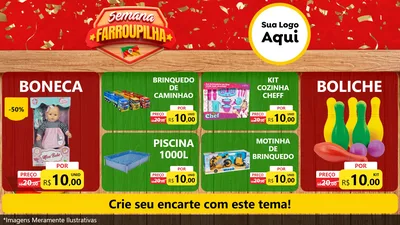 Modelo de TV para TV Horizontal com o tema Semana Farroupilha para Brinquedos
