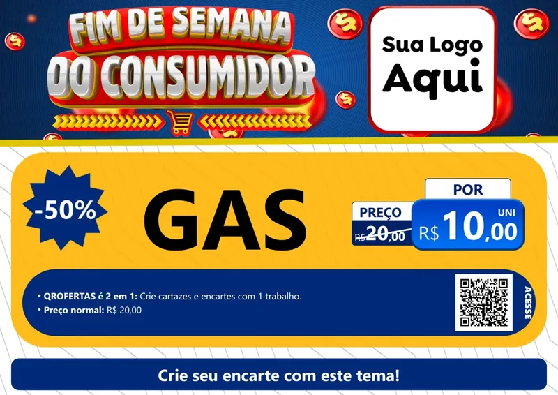 Modelo de Cartaz para Cartaz A4 Horizontal com o tema Fim de Semana do Consumidor para Água e gás