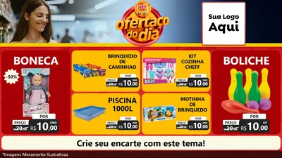 Modelo de TV para TV Horizontal com o tema Ofertaço Do Dia para Brinquedos