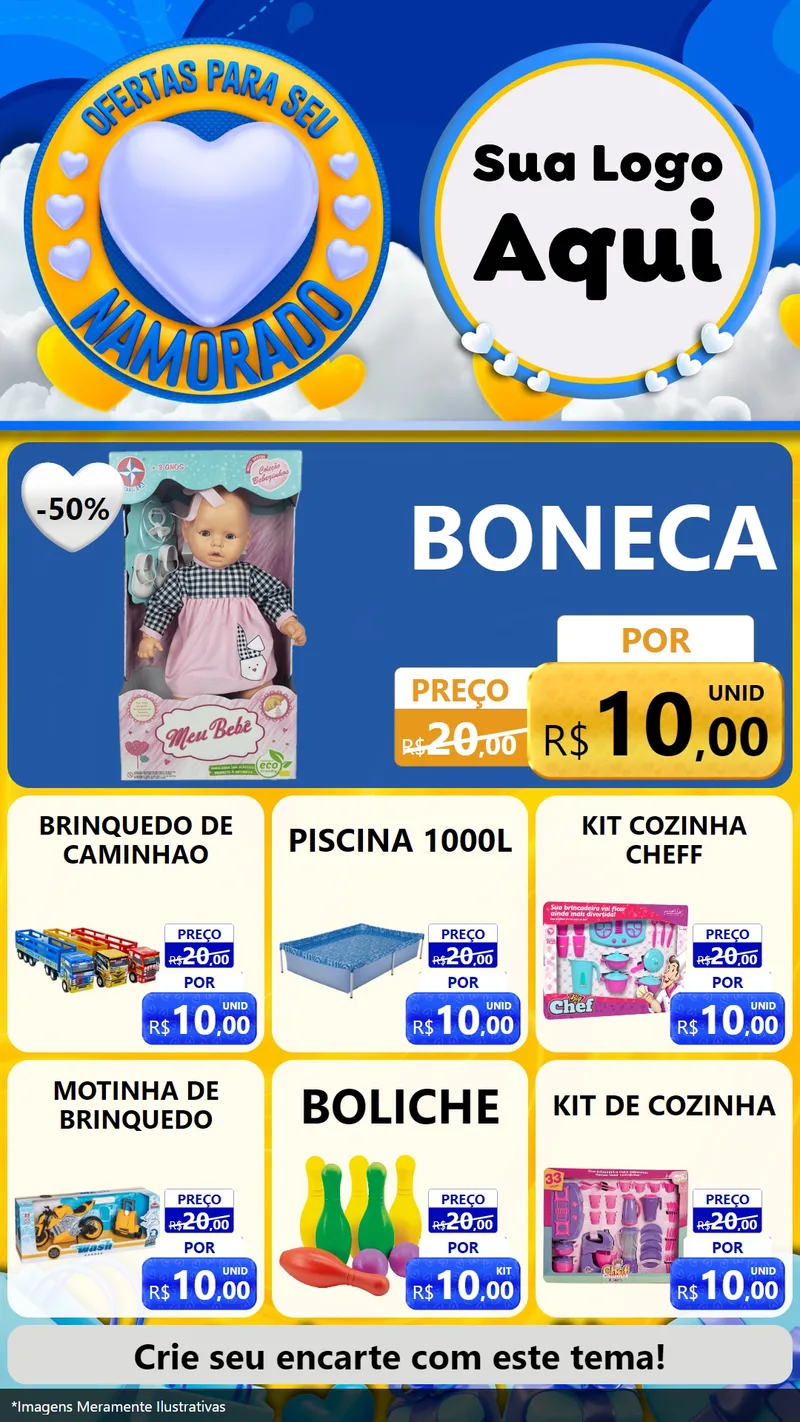 Modelo de Rede Social para Stories com o tema Ofertas Para Seu Namorado para Brinquedos