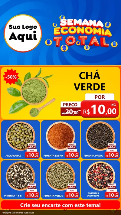 Modelo de Rede Social para Stories com o tema Semana Economia Total para Produtos Naturais