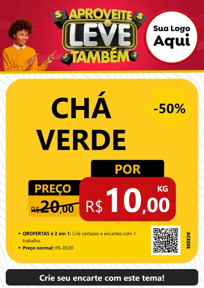 Modelo de Cartaz para Cartaz A4 Vertical com o tema Aproveite e Leve Também para Produtos Naturais