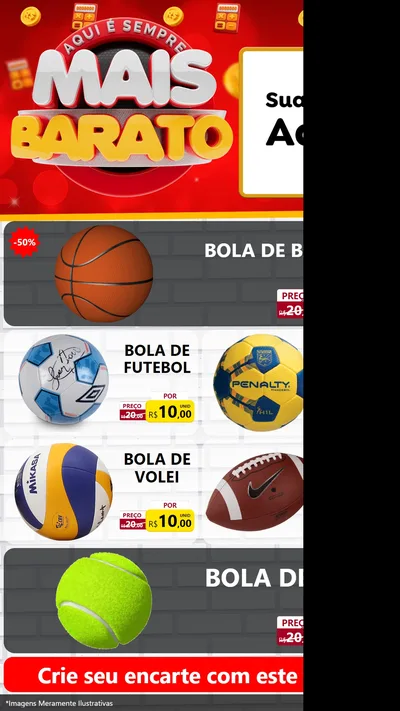 Modelo de TV para TV Vertical com o tema Mais Barato para Artigos Esportivos