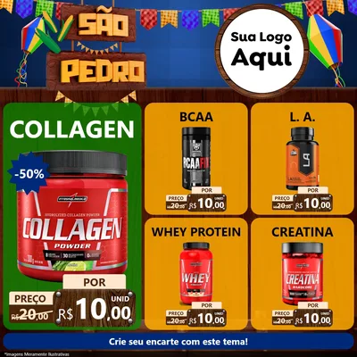 Modelo de Rede Social para Feed Facebook com o tema São Pedro para Suplementos alimentares