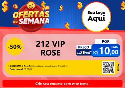 Modelo de Cartaz para Cartaz A4 Horizontal com o tema Ofertas Da Semana para Perfumes