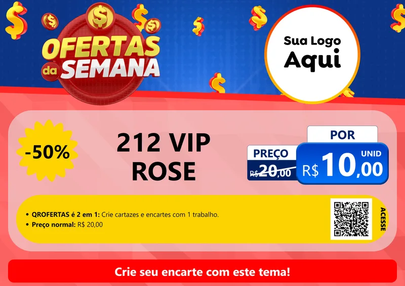 Modelo de Cartaz para Cartaz A4 Horizontal com o tema Ofertas Da Semana para Perfumes