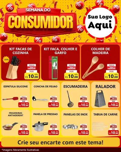 Modelo de Rede Social para Feed Instagram com o tema Semana do Consumidor para Utilidades Domésticas