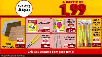 Modelo de TV para TV Horizontal com o tema A Partir de Um e Noventa e Nove - 1,99 para Material para Construção